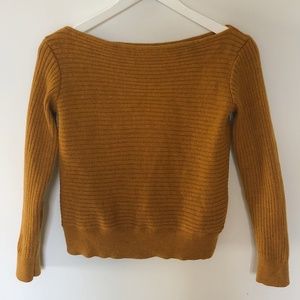 Aritzia Babaton, XXS, Yellow, Ribbed, Sweater Top